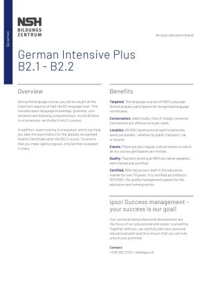 German Intensive Plus B2.1 - B2.2