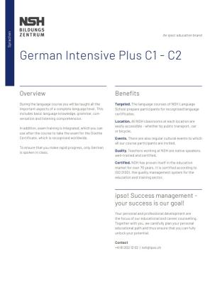 German Intensive Plus C1 - C2