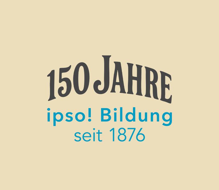 Teaserbox mit Logo 150 Jahre ipso! Bildung seit 1876